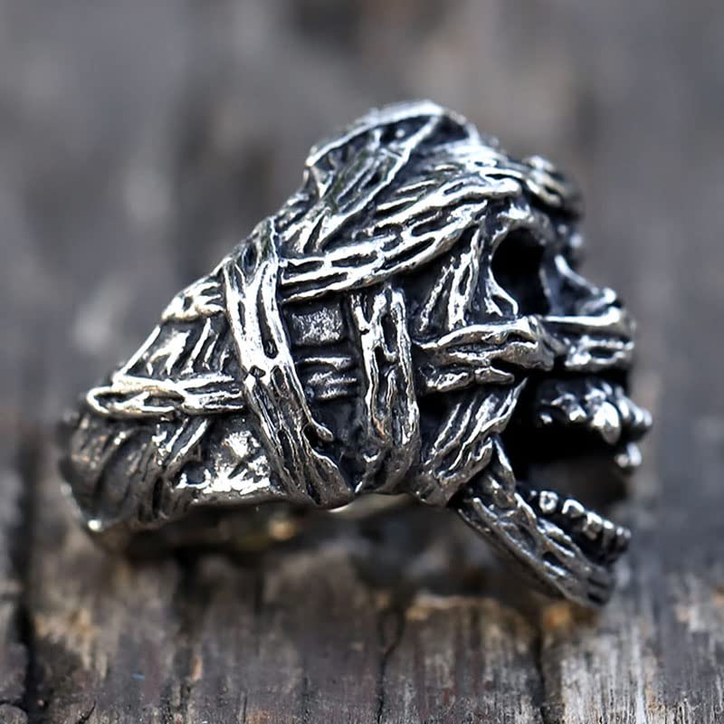 Image of 2023 Skull Ring Cool Evil Death Punk Rock Stainless Steel Rings Aly Style Jewelry