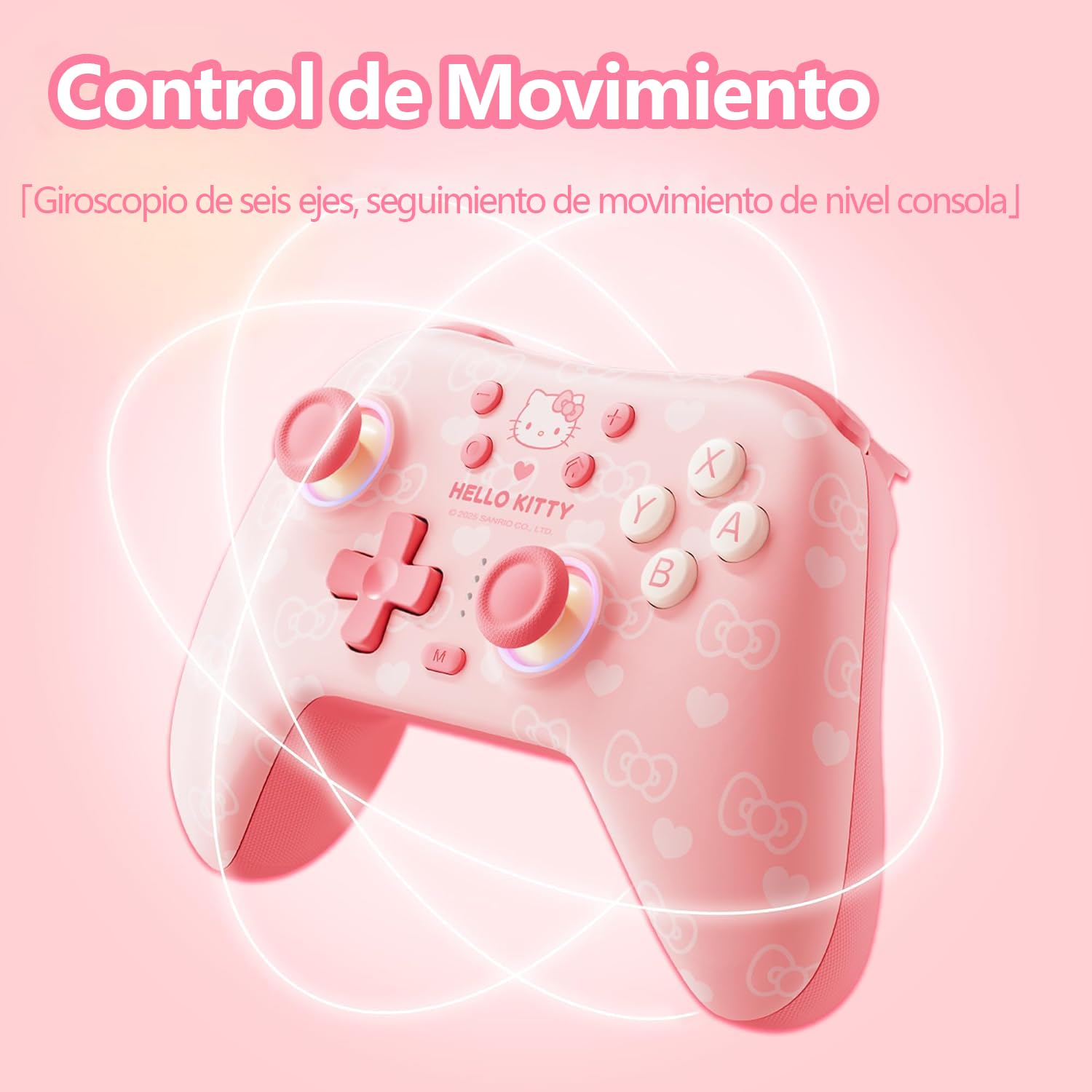 Kuitmor Mando Switch 2, Mando Inalámbrico PC, Joystick de efecto Hall, 2.4G y Bluetooth y Cableado, Botones Programables, Turbo/Vibración/RGB Ajustables, Para PC/Switch/iOS/Android/Linux