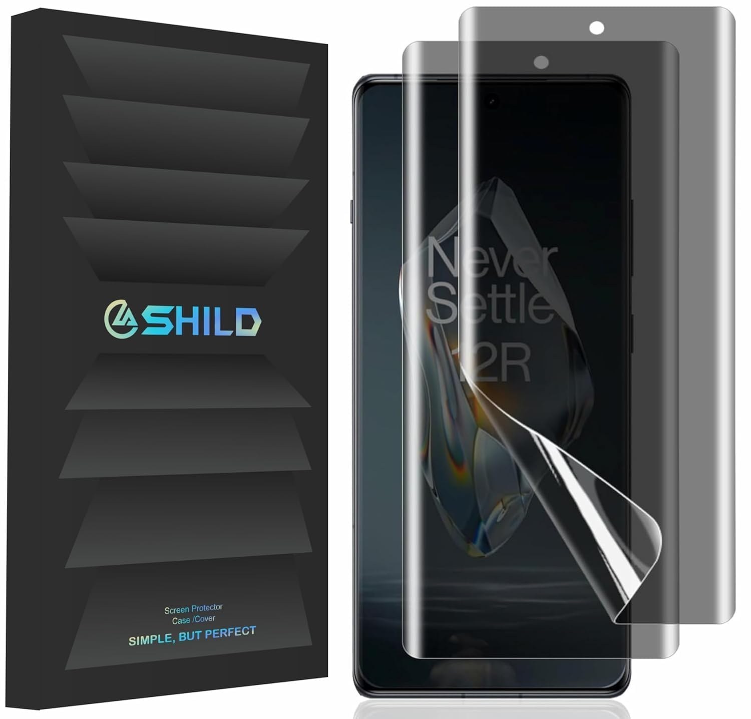 EZ-GLAZ SHILD Privacy Screen Protector for OnePlus 12 (6.82" Curved Display) | Anti-Spy HD Clear Flexible Film | Bubble-Free Easy Installation Kit | Scratch Resistant | Case Friendly (Pack of 2)-image-9