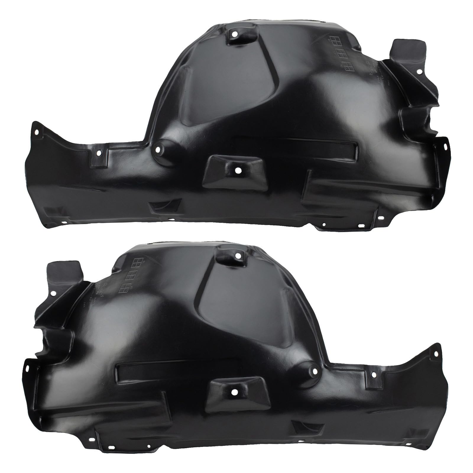 TRQ Front Driver &amp; Passenger Side Rearward Inner Fender Liner Set