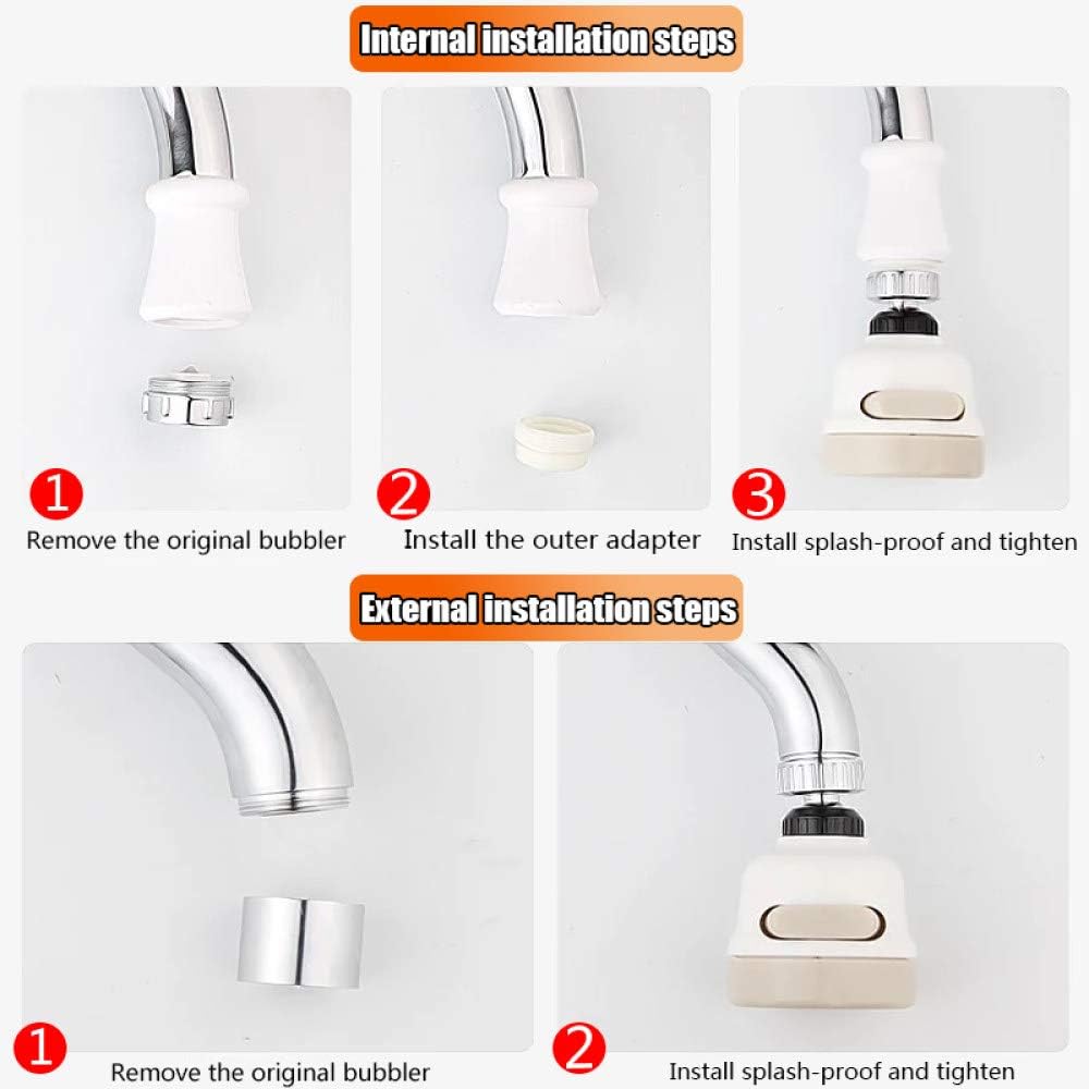 360 Rotate Kitchen Fixture Faucet Bubbler Aerator Water Faucet Saving Tap Bubbler Shower Head Filter Nozzle Diffuser Connector,Bubbler,as Shown