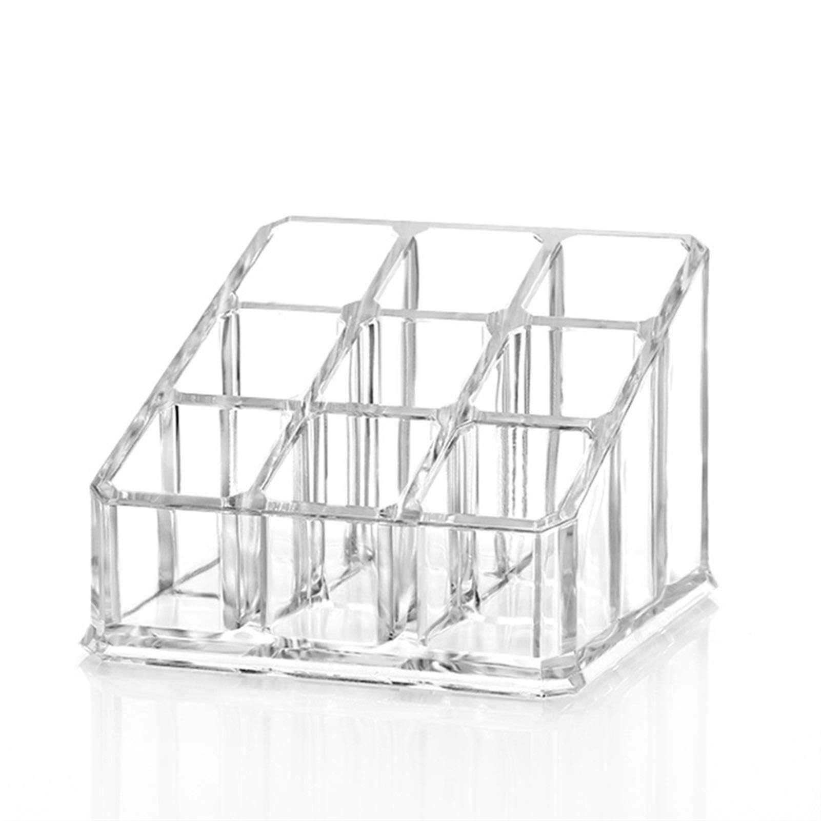 Scaffale per Rossetti A 9 Griglie Scatola per Consolidamento Rossetti Scatola per Cosmetici Scaffale per Cosmetici in Acrilico Trasparente Scaffale per Trucco