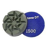 Vista 8 de Discos de pulido de diamante para rectificadora de pisos, discos de enlace de resina de 3 pulgadas para hormigón, terrazo, mármol, granito, 50 #, 9
