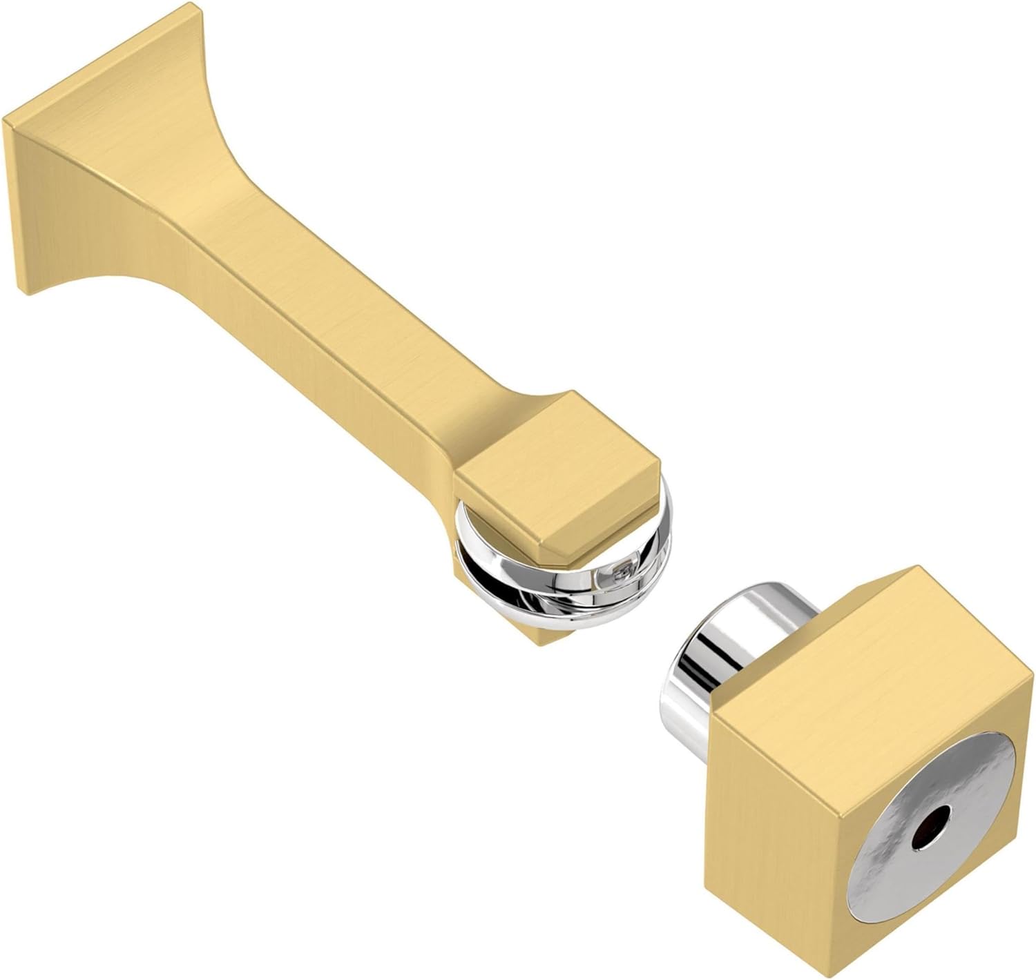 Franklin Brass Classic Edge (2-Pack) 3" Magnetic Door Stop Modern Gold Magnetic Door Catch Stoppers for Bottom of Door Holder to Keep Door Open Protects Wall Solid Rigid Magnet Door Stop B47313K-117-C