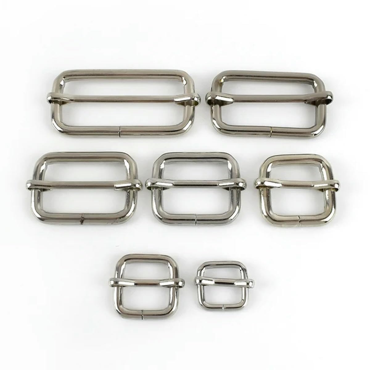 30 Pz 13-50mm Fibbie per borse in metallo per cinghie e nastri per cinture Fibbie ad ardiglione Cursore in pelle Gancio di regolazione Chiusura Accessori fai da te