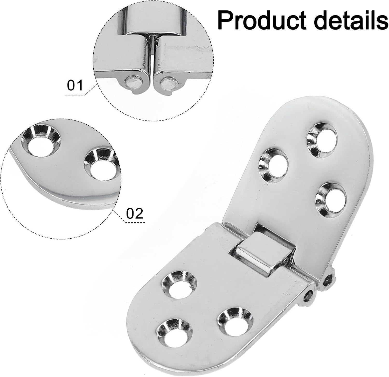 Zinc Alloy Cabinet Hinges Flip Top Table, 78 x 30mm Close Folding Table Hinge, 2 Pack, Compatible with Furniture, Computer Desk, Sewing Machine Cabinet
