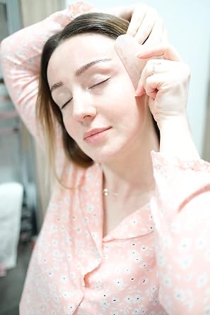 Lovelybird Kuvars Roller Guasha Cilt Masaj Kırışıklık giderici Anti-Aging doğal taş