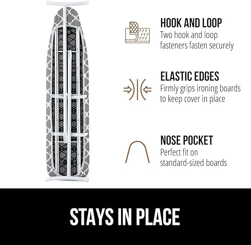 Vista 245 de Gorilla Grip - Funda reflectante de silicona para tabla de planchar