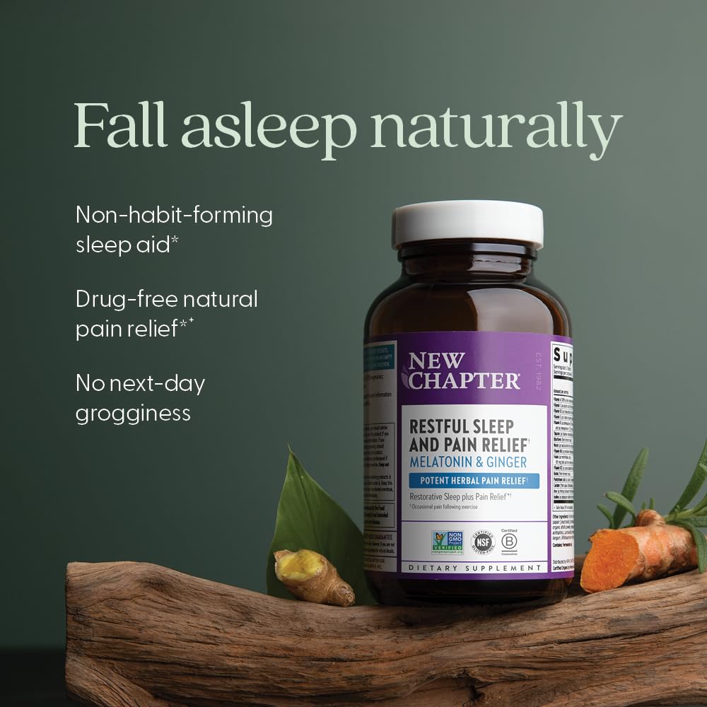 New Chapter Melatonin and Ginger Sleep Aid, 30 Count — Amazon image 3