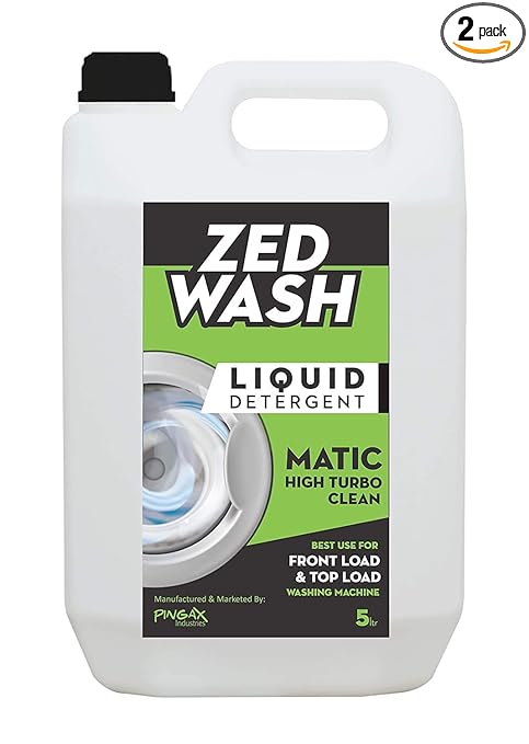 Zedwash Combo Of Premium Laundry Wash Liquid Detergent 5L And Dishwash Gel 5L