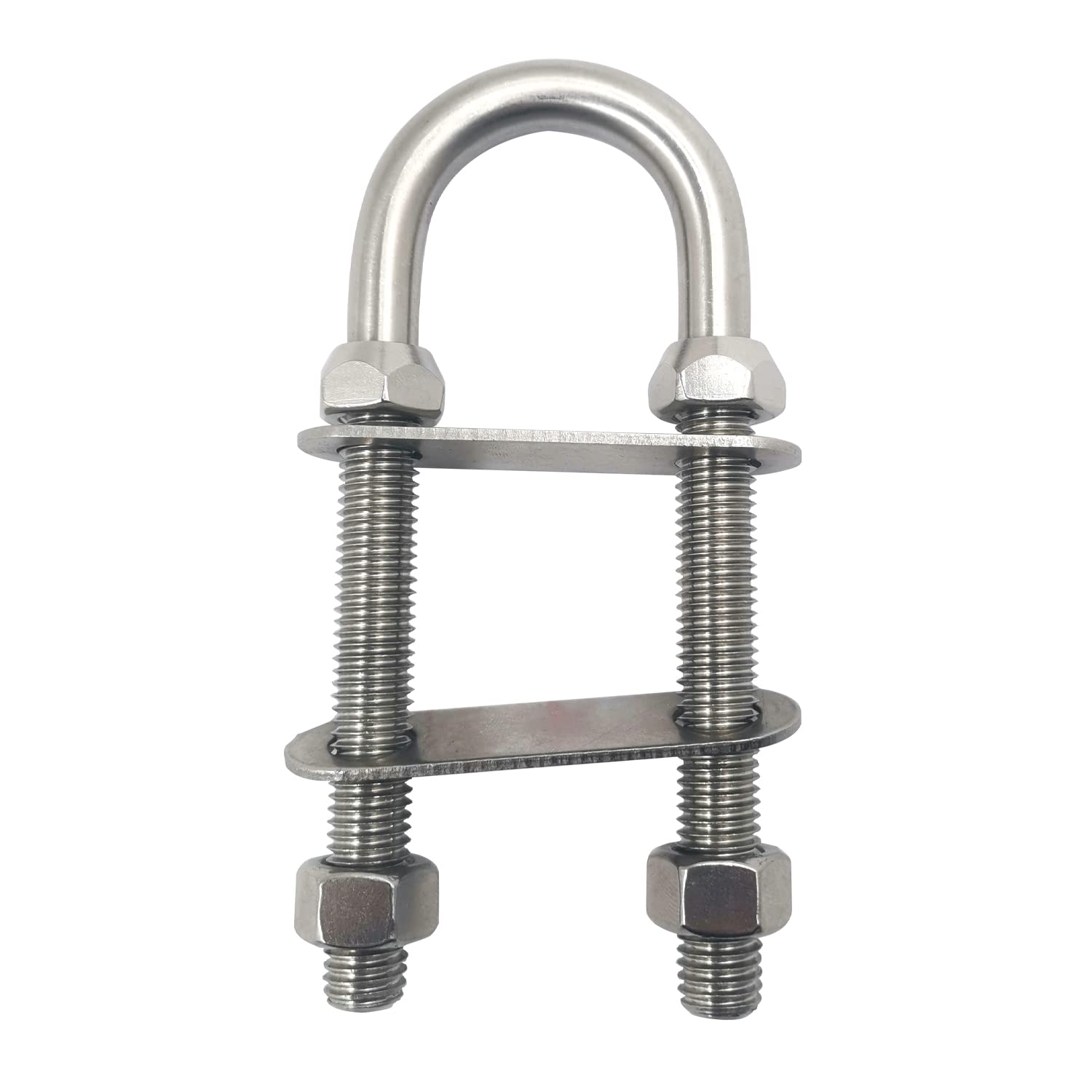 SHENGHUISS 2-Pack Marine 316 Stainless Steel U Bolts - M12 Thread, 5.5" Length, Heavy Duty Boat Tie Downs