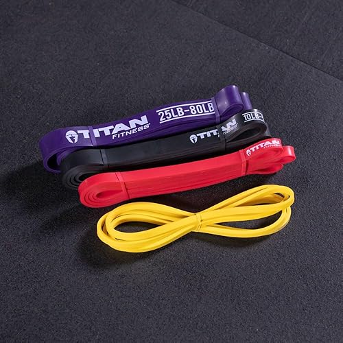 Miniatura 2 de Titan Fitness Bandas de látex ligeras de 41 pulgadas, bandas de dominadas, juego de bandas de resistencia para entrenamientos, fitness y