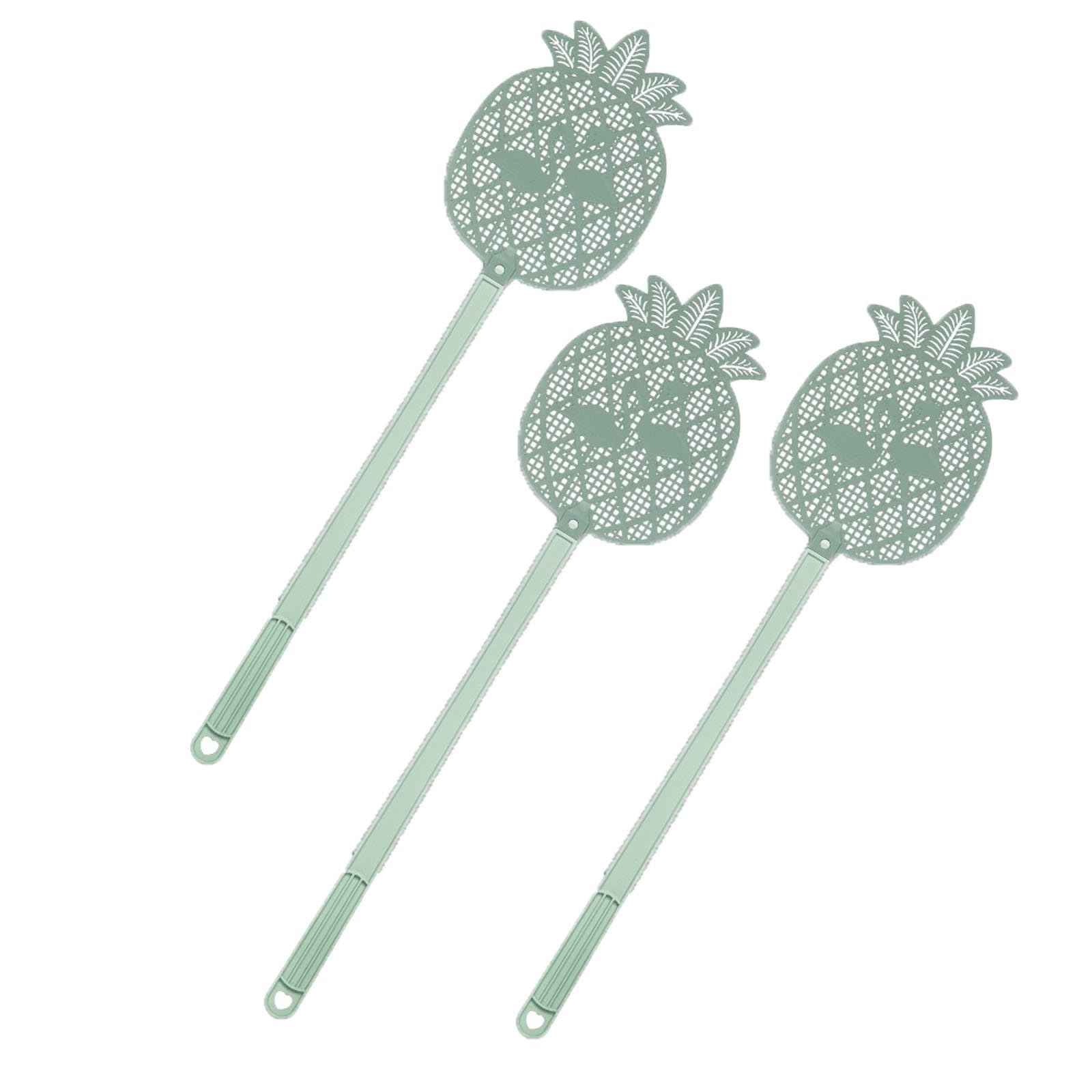 SXTYYH Fly Swatter for Indoors, Plastic Bug Swatter, Lightweight Flyswatter, Thickened Flyswatter with Hangable Design Effective Against Manual Fly Killer for Home(Green,Pineapple)