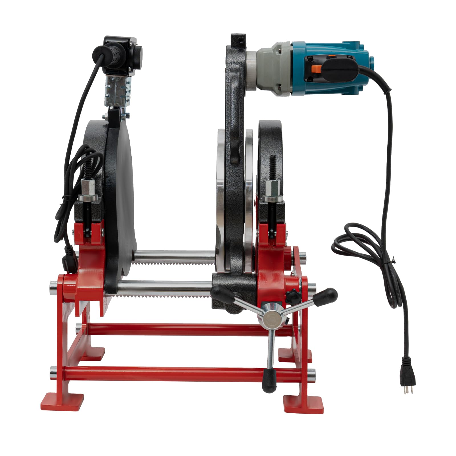 Pipe Welder 3.5''-9.8'' Electric Pipe Butt Fusion Welder PE PP Pipe Tube Butt Fusion Welder Welding Machine 2 Clamps Pipe Fusion Butt Welding Machine 2500W 500RPM