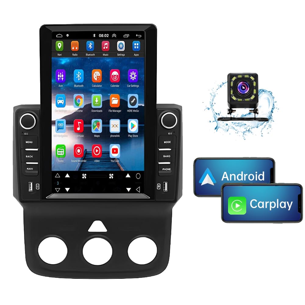 Android 13 Car Stereo for Dodge Ram 1500 2500 3500 2013-2018,Slakerbe 9.7 Inch Touch Screen Car Radio 2GB+32GB Wireless Carplay & Android Auto with