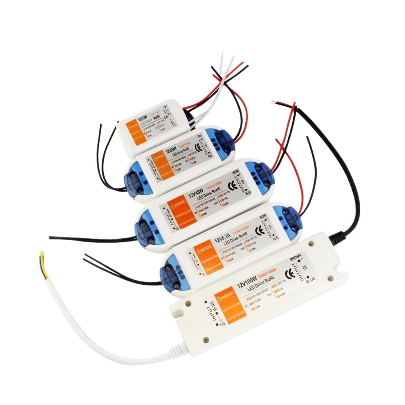 12 Volt Netzteil LED-Treiber 12V 18W 28W 48W 72W 100W AC 110V 220V auf 12V DC Adapter Beleuchtung Trafo für LED Light Strip CCTV (12V 100W)