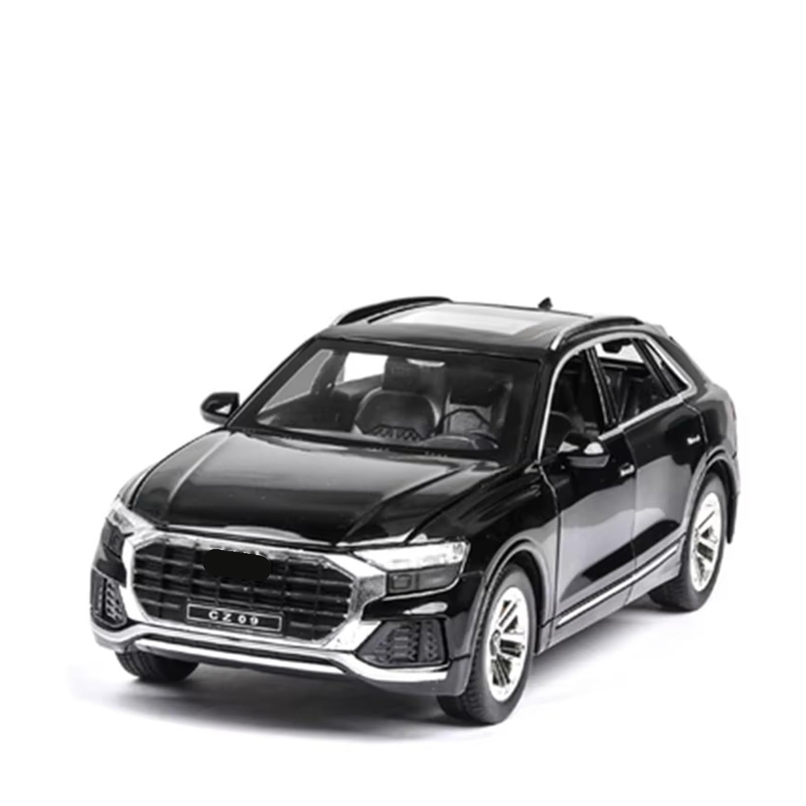 1:24 dla Q8 SUV Stop Diecasts Metal Model Samochodu Dźwięk i Światło Kolekcja Zabawka Prezent (czarny, z pudełkiem)