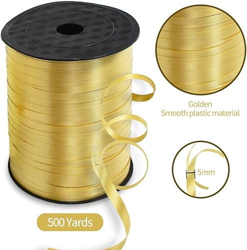 Miniatura 2 de TONIFUL Cinta rizadora de 500 yardas, cinta para globos, para decoración de arte y manualidades, envoltura de regalos, cintas y lazos para Navidad,