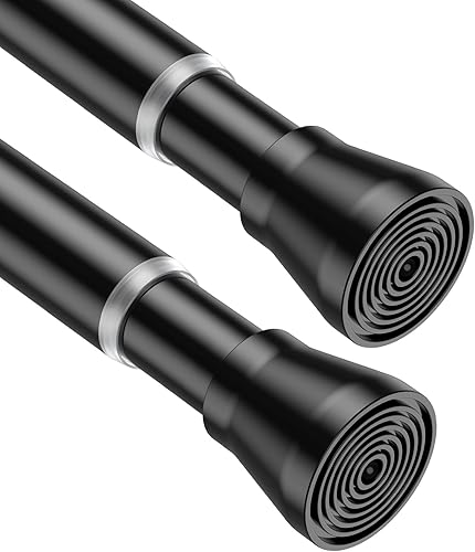 Miniatura 47 de AIZESI 1 barra de tensión para cortinas de tensión para ventanas de 28 a 48 pulgadas, barra de cortina de resorte de 7/8 pulgadas de diámetro, sin