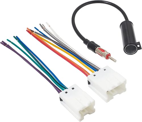 RED WOLF Radio Wiring Harness w/Antenna Adapter Compatible with Nissan 1998-2012 Frontier Pathfinder Titan, for Infiniti 1990-2008 G2/QX4 Install Aftermarket Stereo CD Receiver Cable Connector Kit