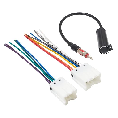RED WOLF Radio Wiring Harness with Antenna Adapter Compatible with Nissan 1998-2012 and Infiniti G2/QX4 Install Aftermarket Stereo — Amazon seller image