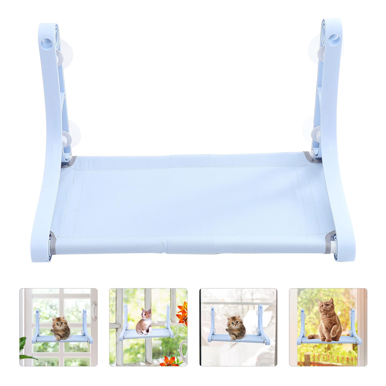 Amaca Gabbia Ventose Resistenti per Gatti da Finestra Lettino Sospeso Creativo in Resina Pp e Tessuto Canvas per Piccoli Animali da Compagnia per Gioco e Decorazione