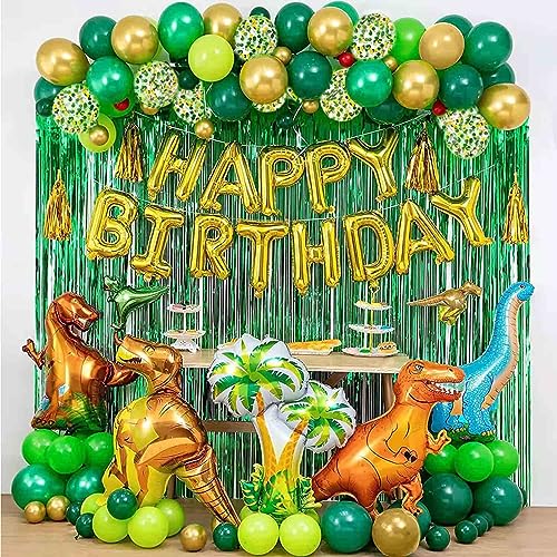 Image of RZIKWT 50Pcs 12inch Green Gold Confetti Balloons with Green Gold Latex Metallic Balloons for Arch,Wedding, Birthday, Baby Shower, Halloween,Family Party Decoration