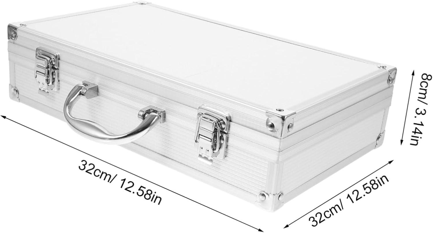 Microphone Carrying Case Portable Hard Storage Box with Handle for Cordless Microphones for Travel and Outdoor Use and Shock-resistant Design