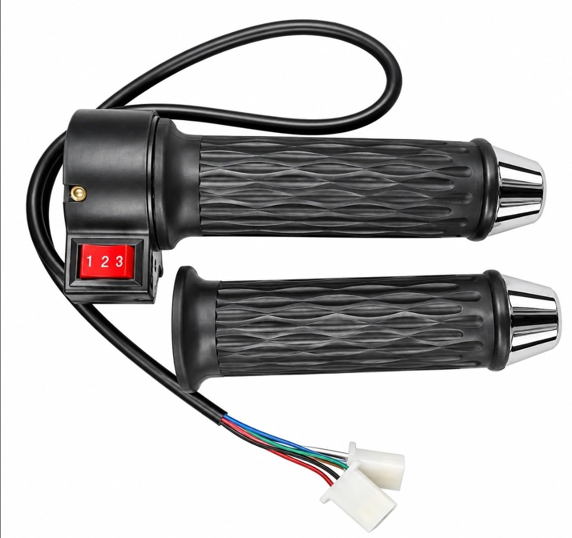Rock World Universal EV Throttle For 24V 36V 48V 60V 72V Compatible With Electric Scooter/Scooter, E-Bike, E-Cycles, E-Rickshaw, E-Cart With Three Speed Mode 123-image-2