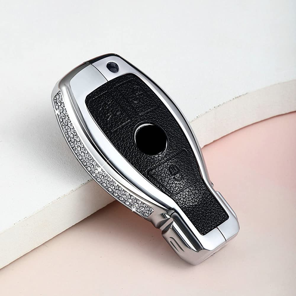 Carcasa de Llave remota para Coche, Cubierta de Llave, Anillo de Llavero, Apto para Mercedes Benz W210 W211 W212 W251 W463 C180 E200 GLK300 CLK CLS CLA, Negro