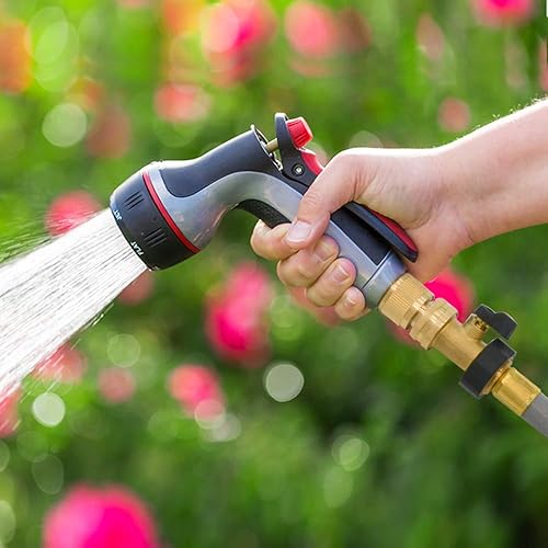 Miniatura 7 de HQMPC Válvula de cierre de latón resistente manguera de jardín válvula de cierre conector de manguera de jardín 2 piezas 4 arandelas a presión