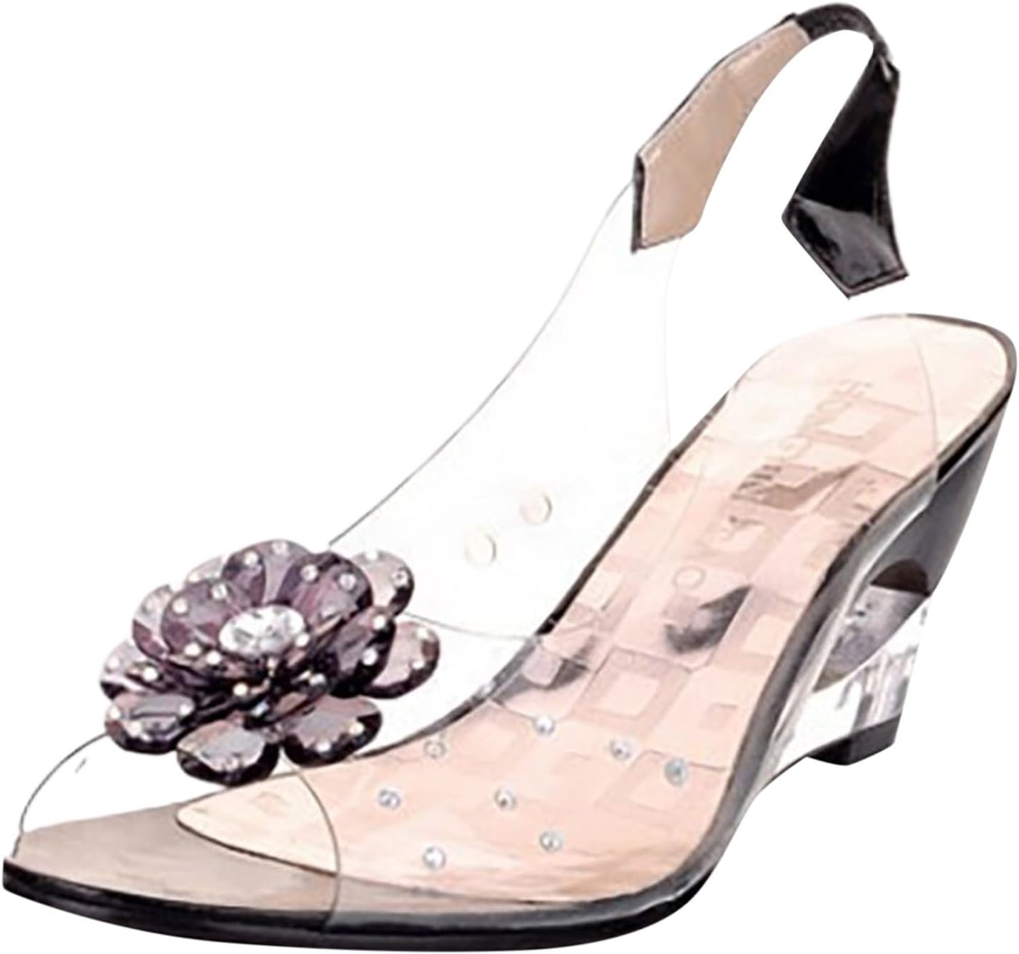 GenericSilver Girl High Heel Black High Heel High Heel for Woman Casual Leisure Shoes Womens Comfortable Dress Shoes for Work