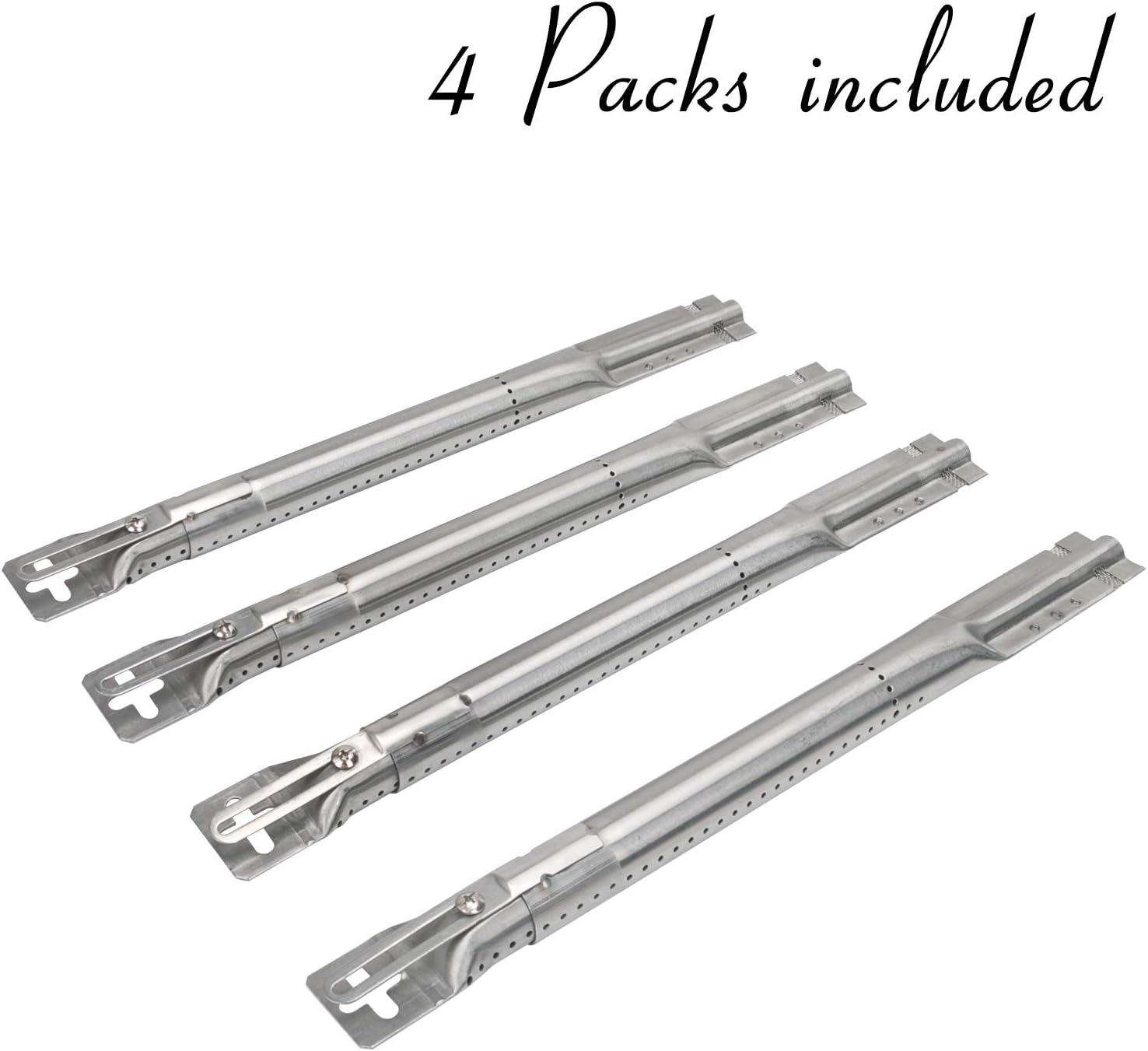 ROLLGAN Universal Adjustable Stainless Steel Grill Tube Burner (4 Packs), Replacement Grill Pipe Tube Burners,Extends from 15.6'' up to 19.3''/39.5cm up to 49cm : Patio, Lawn & Garden