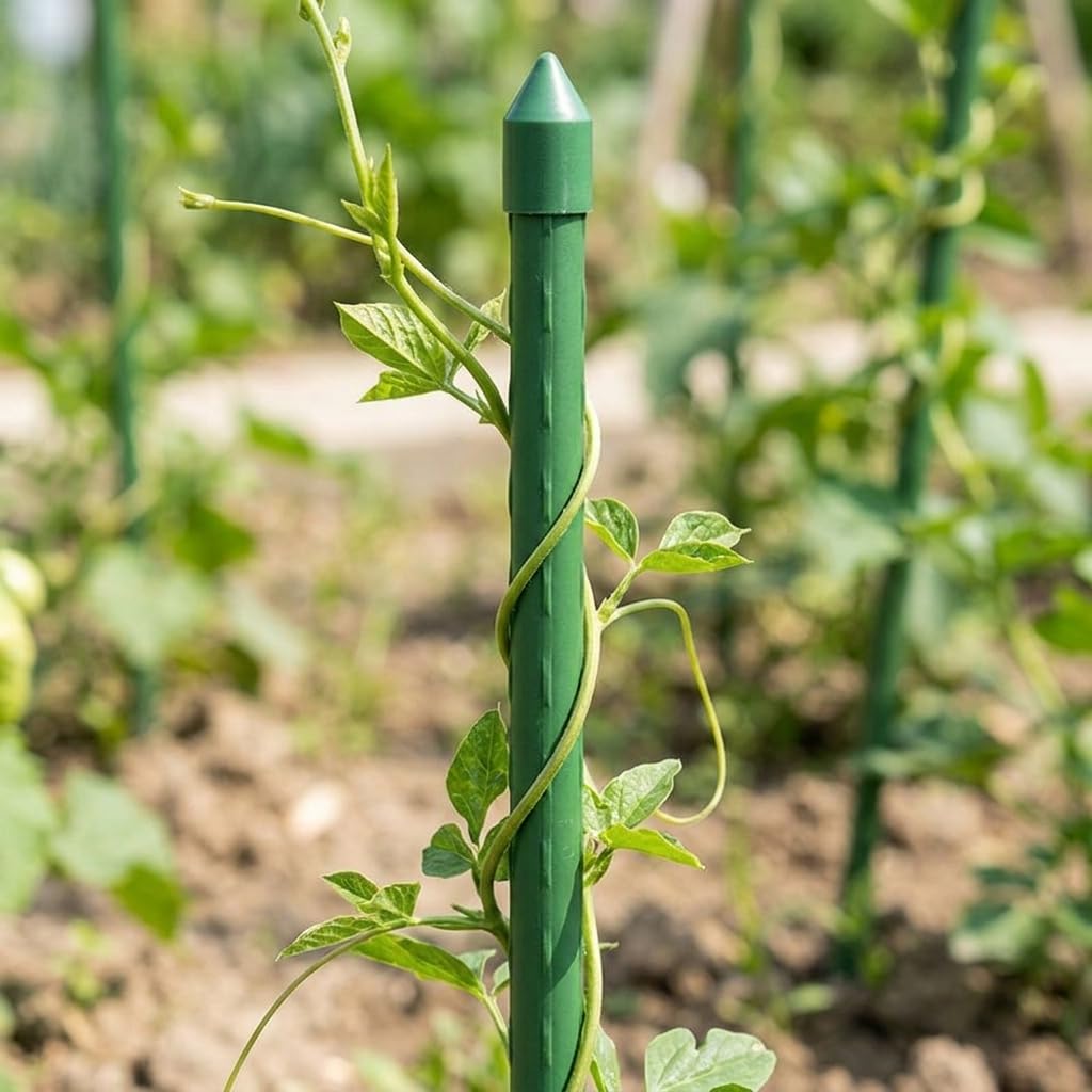 Telaio di Supporto per Colture per Crescita Pomodori Cetrioli Fagioli E Piante Rampicanti Adatto per Orto Balcone Terrazza Uso Agricolo, Verde, Diametro 16mm Lunghezza 120cm