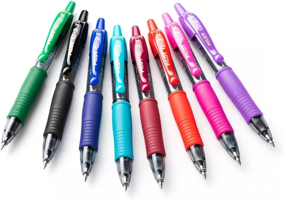 PILOT G2-XS7 Pixie - Mini Rollerball Pens - 0.7mm Nib 0.4mm Line Width - Assorted 8 Pack