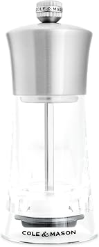 Cole & Mason Bromley Salt Mill, 6", Acrylic Salt Mill