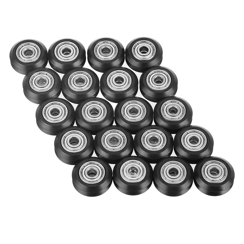 Hilitand Popular V-Groove Ball Bearings, 20Pcs V-Groove Bearings 5Mm 625 Bored For 3D Printers Cnc Machines