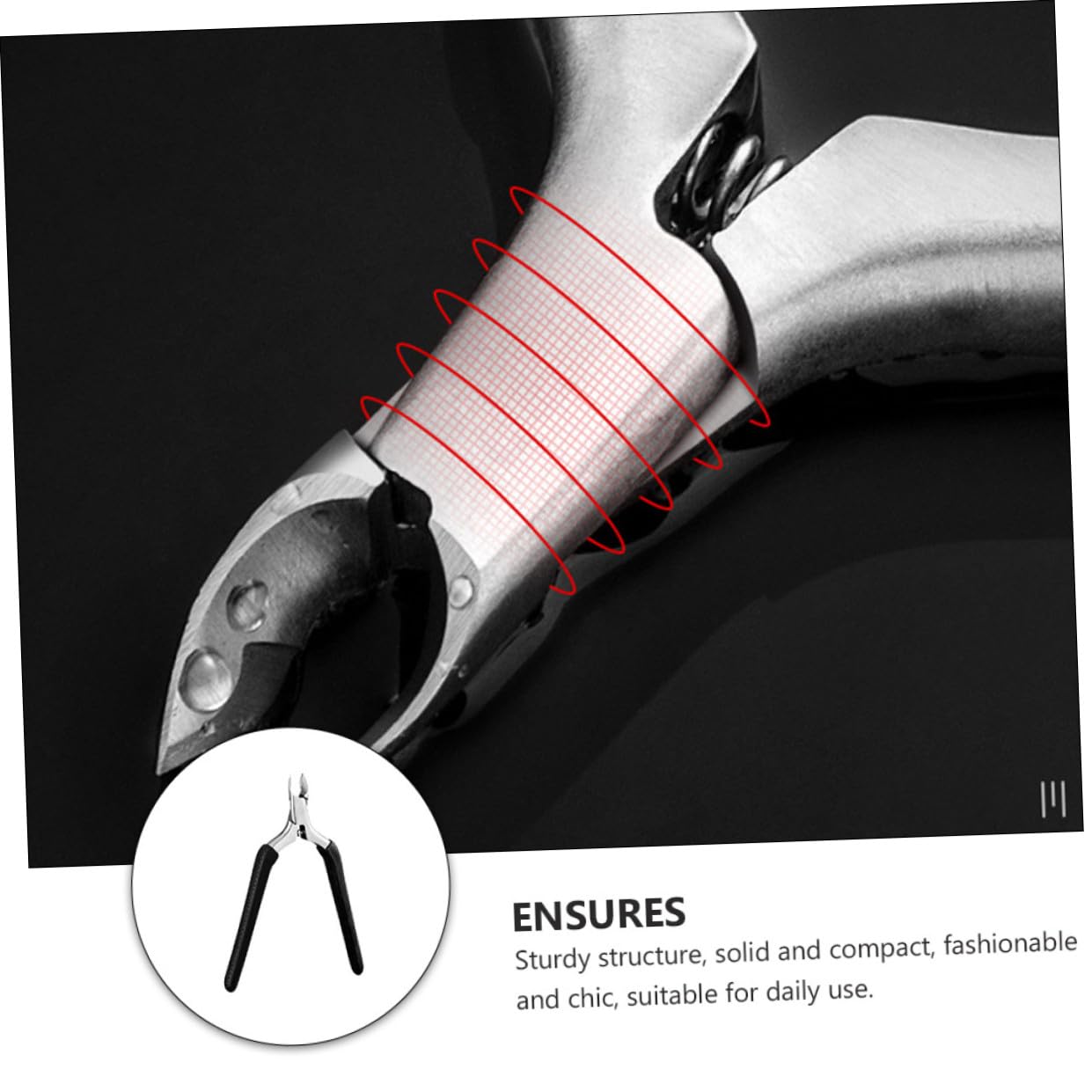 Mipcase 3pezzi Forbici Per Rimozione Cuticole e Morta Strumento Manicure Ergonomico Inossidabile Design Semplice e Pratico Per Uso Domestico e Professionale Nero