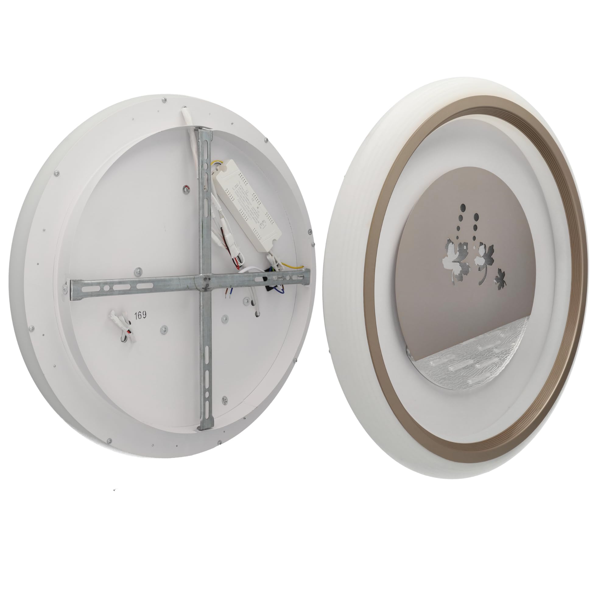 Jandei - Plafón LED Redondo para Techo, Tono de Luz Regulable CCT 74W, Lámpara Decorativa de Interior Moderna Diseño Hoja Ø 500mm