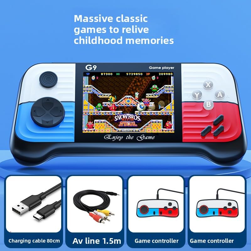 Miniatura 2 de Consola de juegos portátil, mini máquina retro de arcade precargada con 500 juegos clásicos como Contra y Super Mario, pantalla HD de 3 pulgadas,