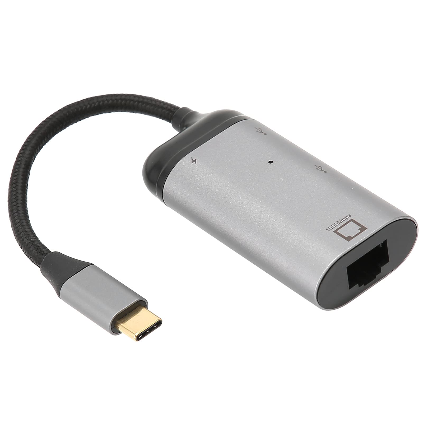Adattatore da USB C a Ethernet, Adattatore di Rete LAN da Tipo C a RJ45/65W PD/tipo-C/ USB2.0 Gigabit Ethernet 10/100/1000Mbps, per Pro Air 2019/2018/2017, Ecc.