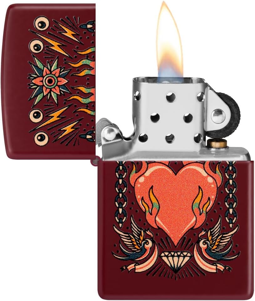 Encendedor Zippo con grabado personalizado diseño corazón miniatura 6
