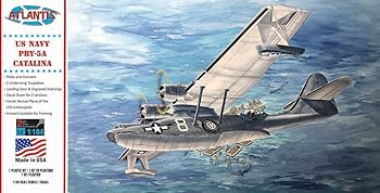 GUANU CATALINA 飛行艇 動力ユニット、サーボ付　新品未組立品 Amazon | アトランティスモデル 1/104 アメリカ海軍 PBY-5A