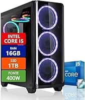 PC Gamer Intel Core i5 16GB SSD 1TB Placa de Vídeo RX 580 8GB 256 Bits Fonte 400W Real Strong Tech