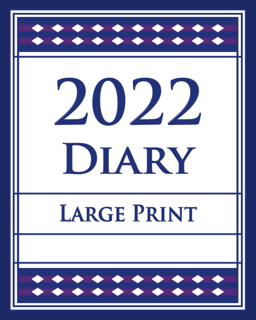 2022 Diary Large Print Week to View Navy