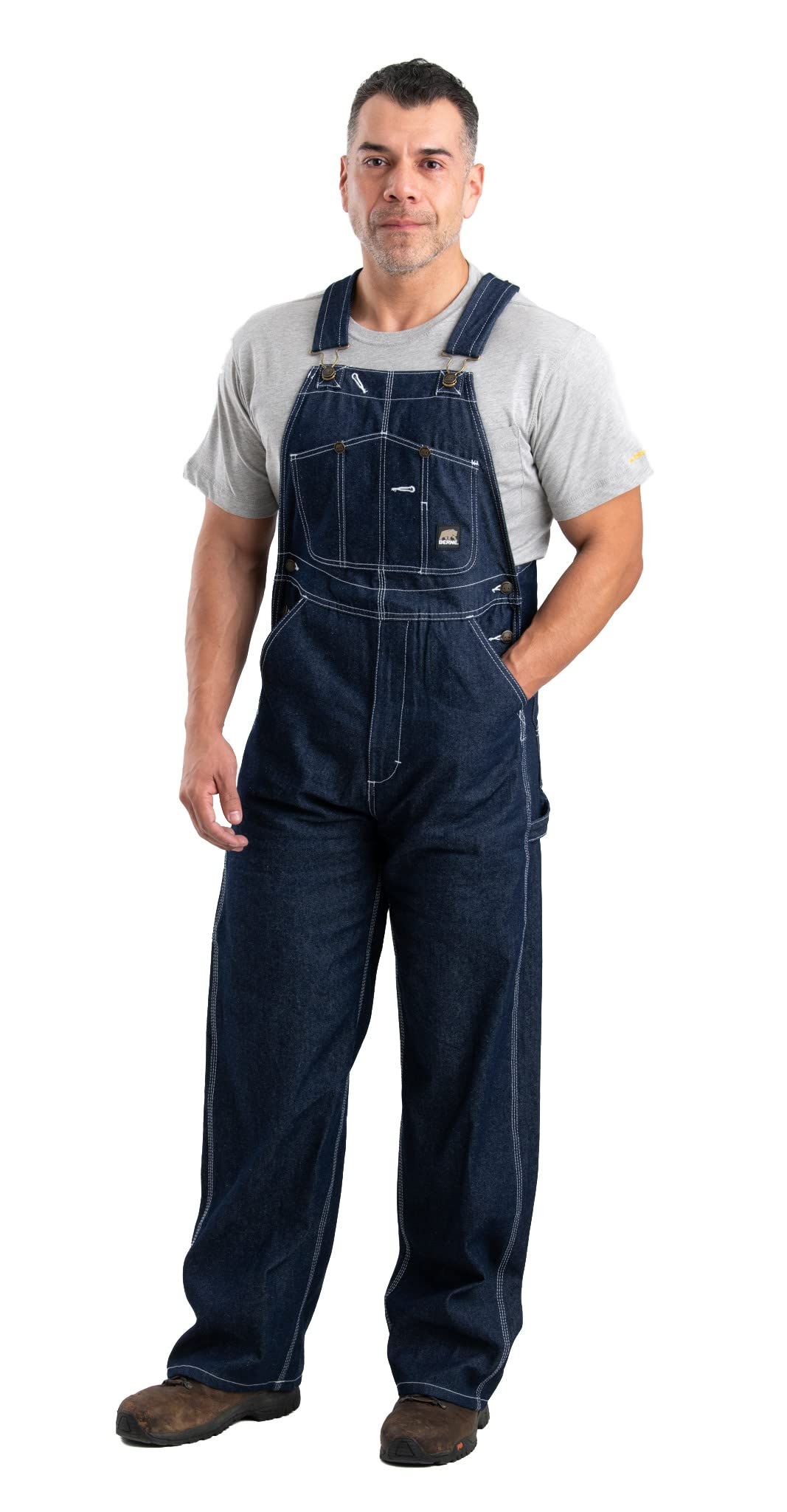 Berne Men's Heritage Unlined Denim Bib Overall