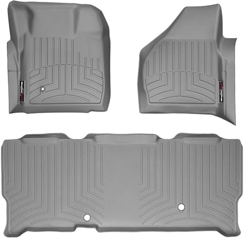 Miniatura 10 de WeatherTech Revestimientos de suelo de ajuste personalizado para Ford Super Duty - 1 y 2 fila (441201-440023), color negro