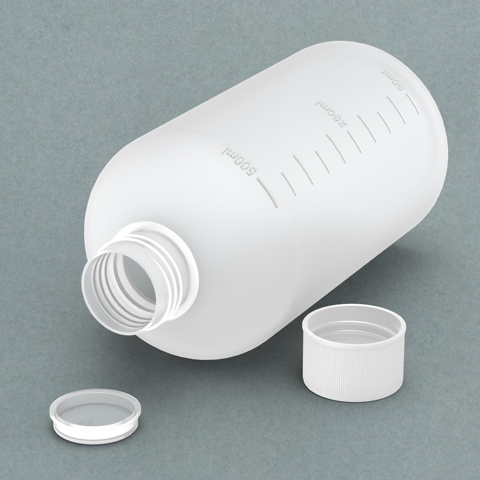 stonylab Bottiglia Reagente con Bocca Stretta, Cappuccio a Vite HDPE, 2 Pezzi, Capacità 500 ml, Fornitura da Laboratorio, Resistente e Chimicamente Inerente
