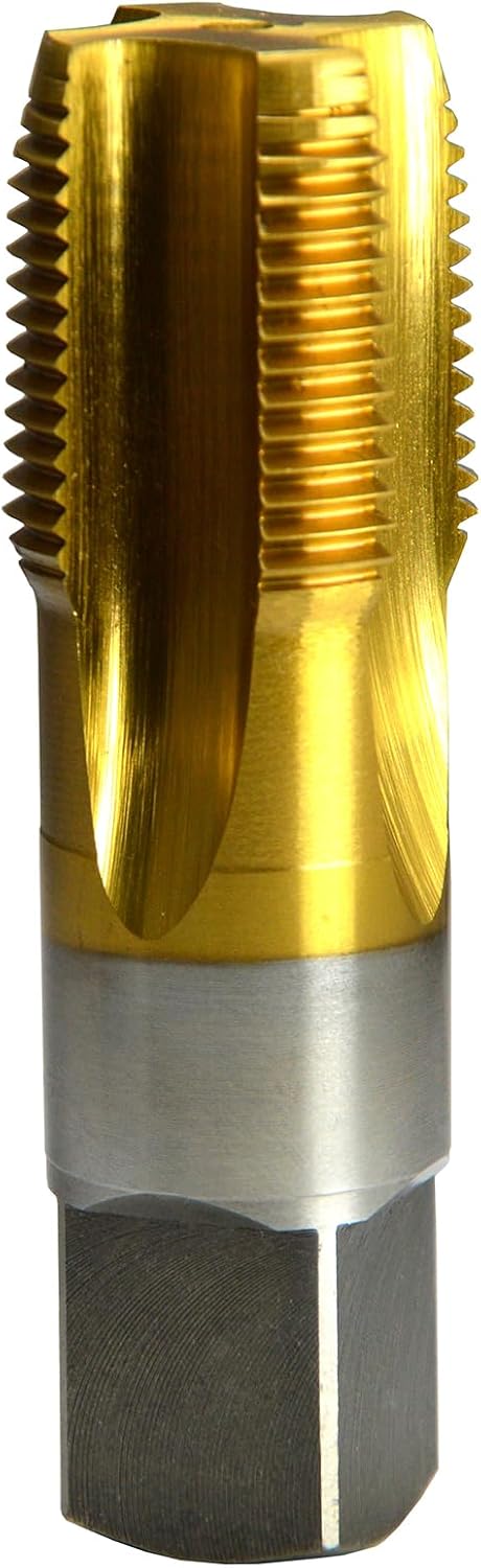 1/8-27 NPT Taper Pipe Tap Spiral Flute Cobalt HSS-E-E Precision Industrial Tapping Tool Clean Internal Threads for During High-RPM CNC for Stainless Steel Hard Alloy Steel