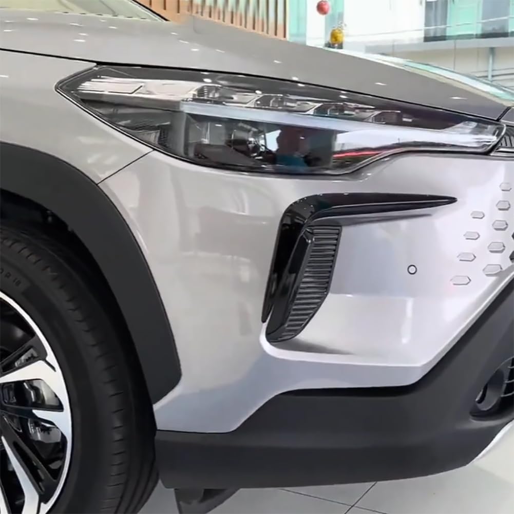 Beautost for Toyota New Corolla Cross Hybrid 2025 2026 Front Fog Light Lamp Cover Bezel Trims (Piano Black)